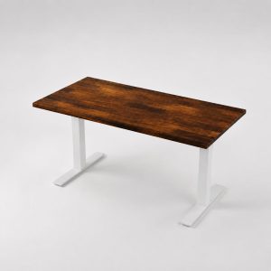 Mesa Anma Imbuia com os pés brancos