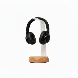 Suporte para headset, headphone Anma Jequtibá com branco