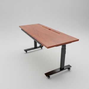 Anma DeskStudio Mesa com regulagem de altura Mogno
