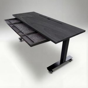 Anma DeskStudio Mesa fixa Black com os pés pretos