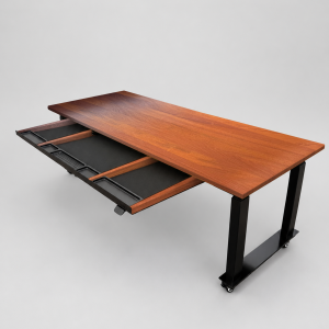 Anma DeskStudio Ultra Mesa com regulagem de altura Mogno